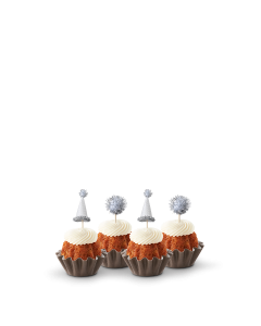 Carrot Silver Sparkle Hats and Poms Bundtinis® 
