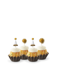 Confetti Gold Sparkle Hats and Poms Bundtinis®