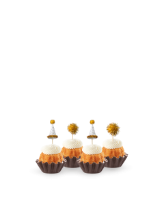 Snickerdoodle Gold Sparkle Hats and Poms Bundtinis® 