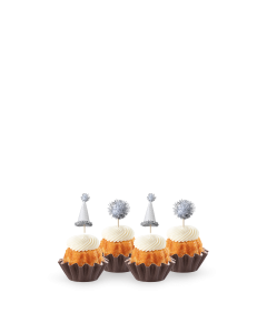 Snickerdoodle Silver Sparkle Hats and Poms Bundtinis® 