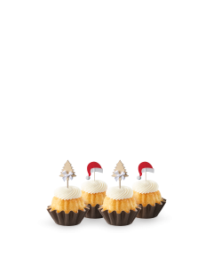 Classic Vanilla Christmas Trees and Hats Bundtinis® 