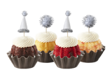 Silver Sparkle Hats and Poms (Includes 12)