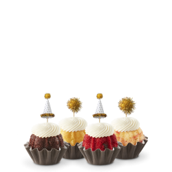 Gold Sparkle Hats and Poms Bundtinis®