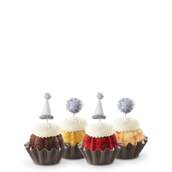 Silver Sparkle Hats and Poms Bundtinis®
