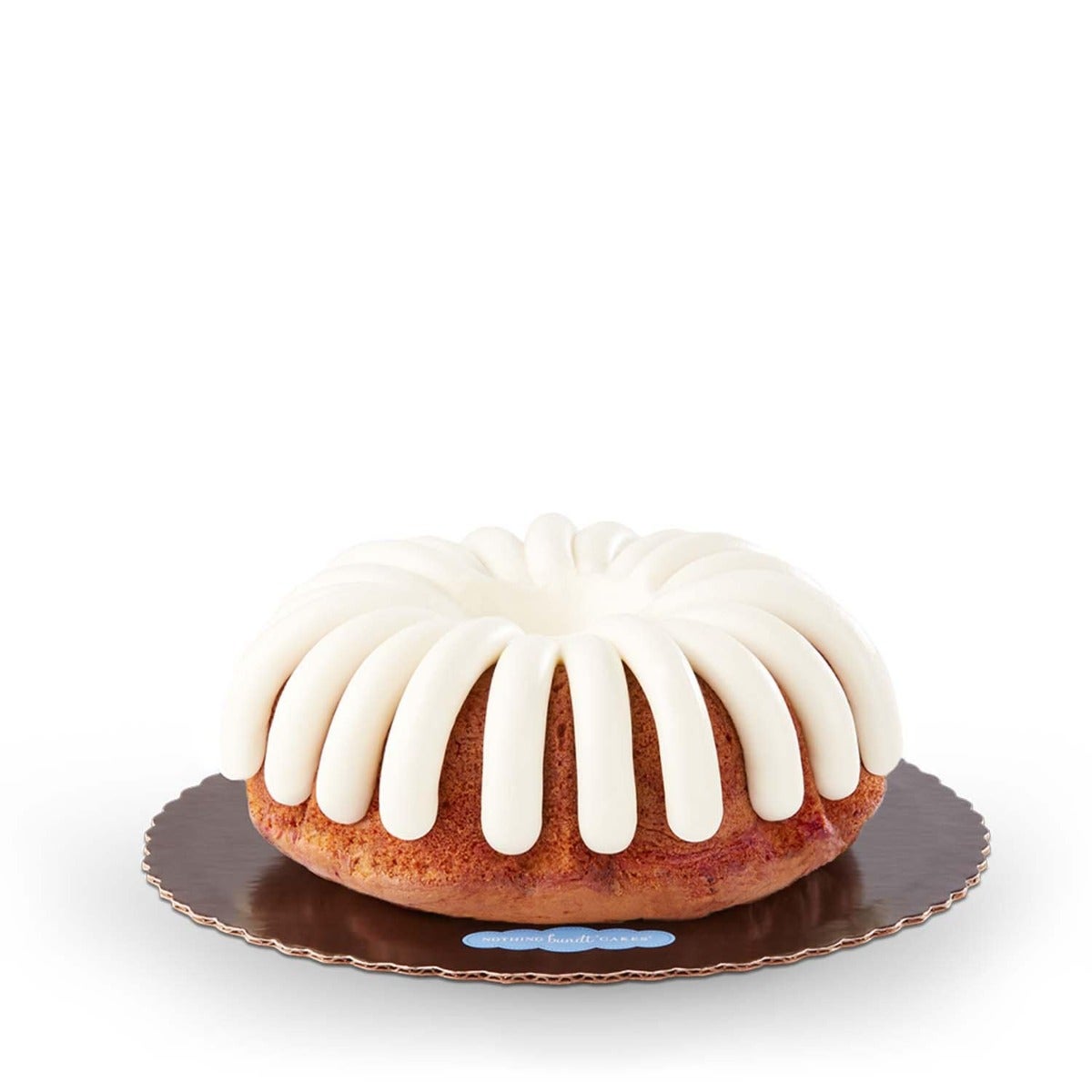 8" Gluten Free Lemon Raspberry Bundt Cake with signature frosting