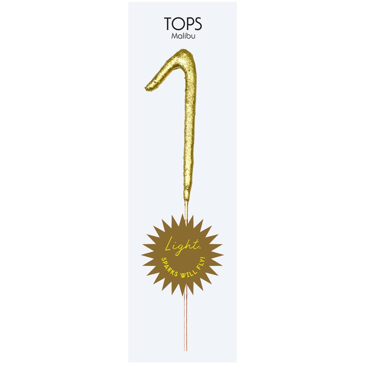 TOPS Malibu "1" Sparkler Candle