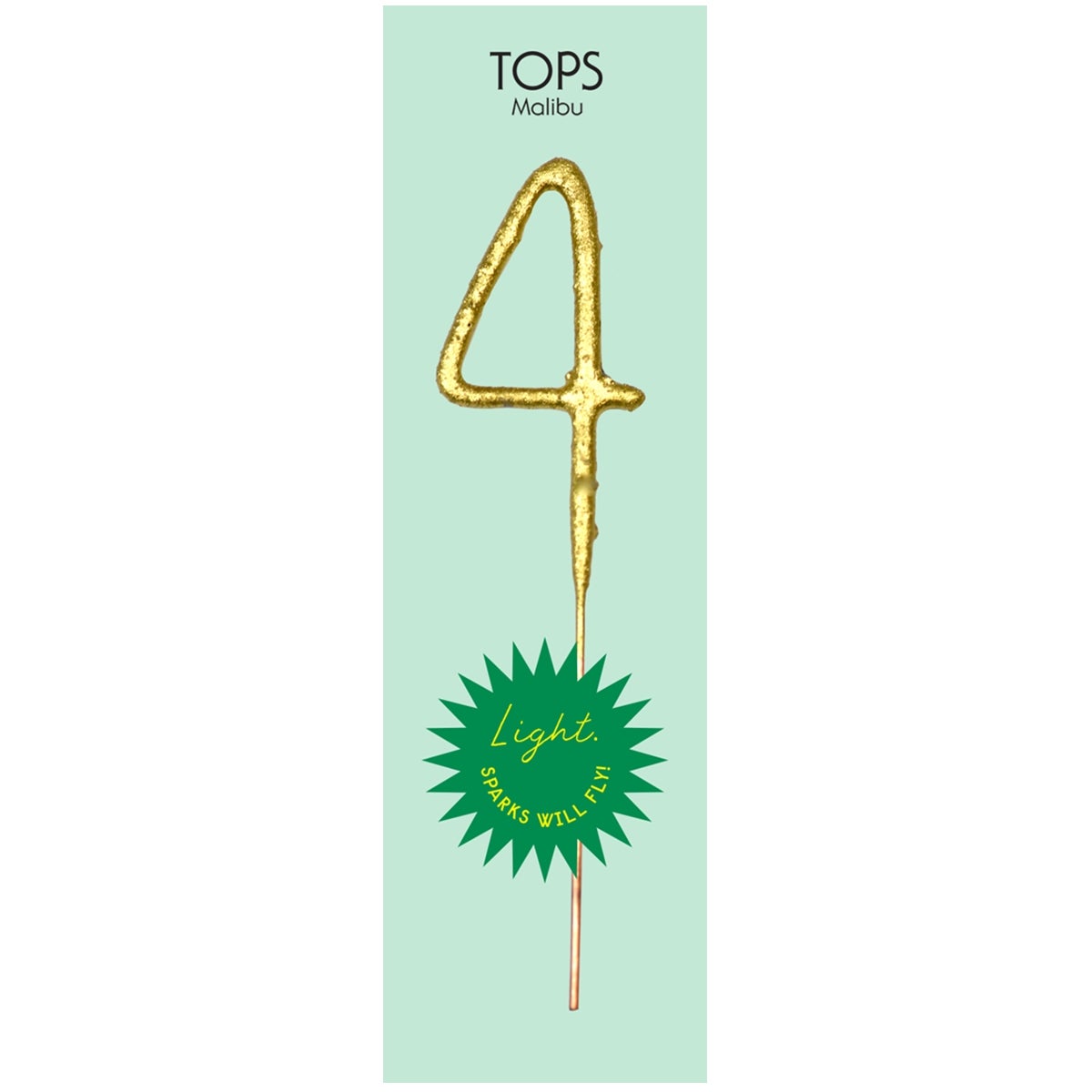 TOPS Malibu "4" Sparkler Candle