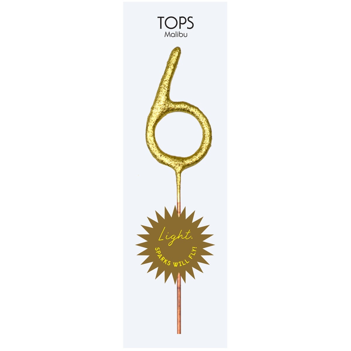 TOPS Malibu "6" Sparkler Candle