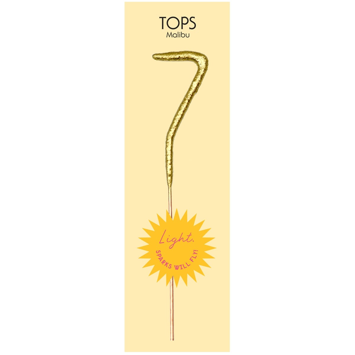 TOPS Malibu "7" Sparkler Candle