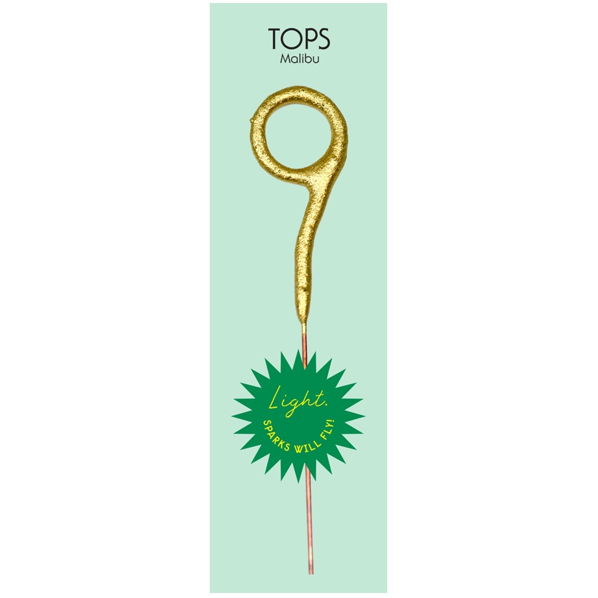 TOPS Malibu "9" Sparkler Candle