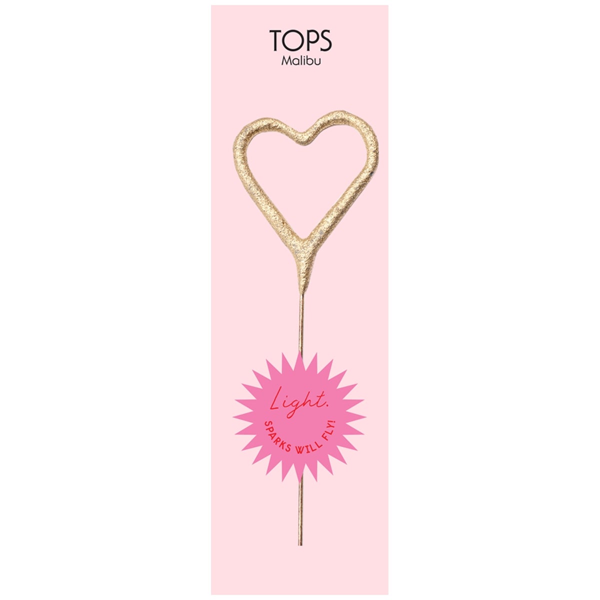 TOPS Malibu "Heart" Sparkler Candle