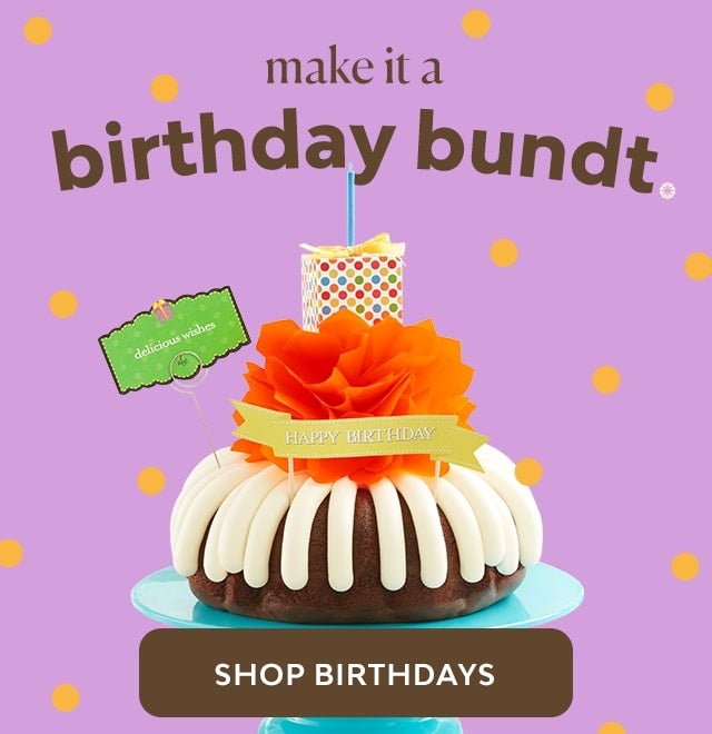 make it a birthday bundt - shop birthdays