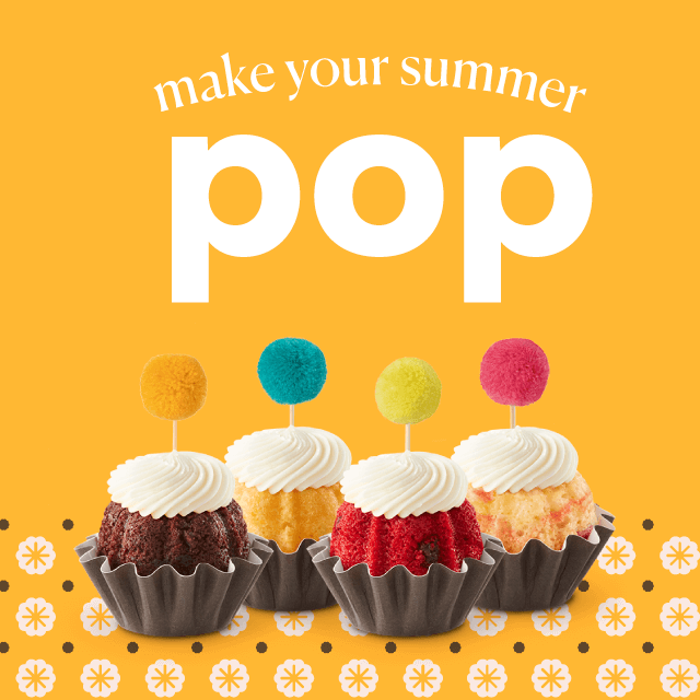 Make your summer pop featuring Confetti Pom Poms Bundtinis