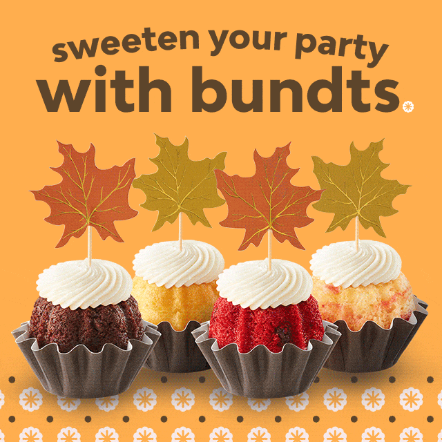 Occasions Holiday - Sweeten your party with Bundts Featuring Witch Way to the Cake? Bundt Cake and Fall Leaves Bundtinis