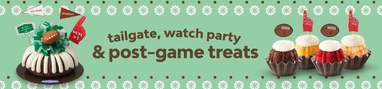 Occasion Sport - tailgate, watch party, and post-game treats Featuring MVP - Football Bundt Cake and Football Bundtinis