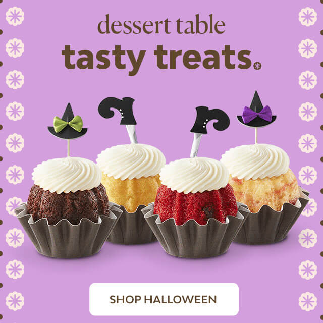 dessert table tasty treats featuring Witches Hats and Boots Bundtinis - Shop Halloween