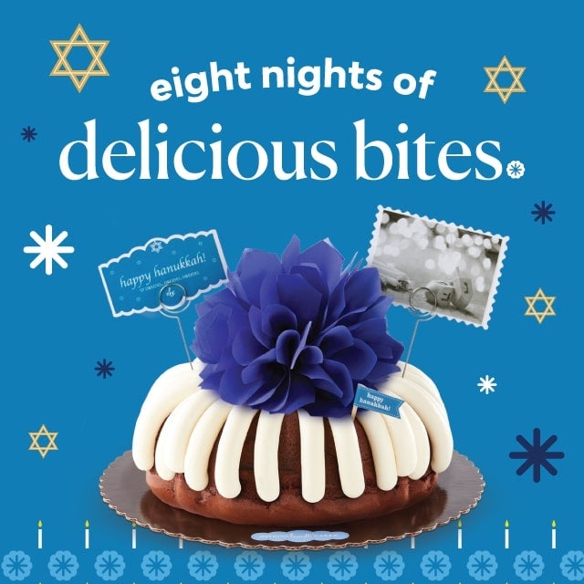 eight nights of delicious bites featuring happy hanukkah bundt cake