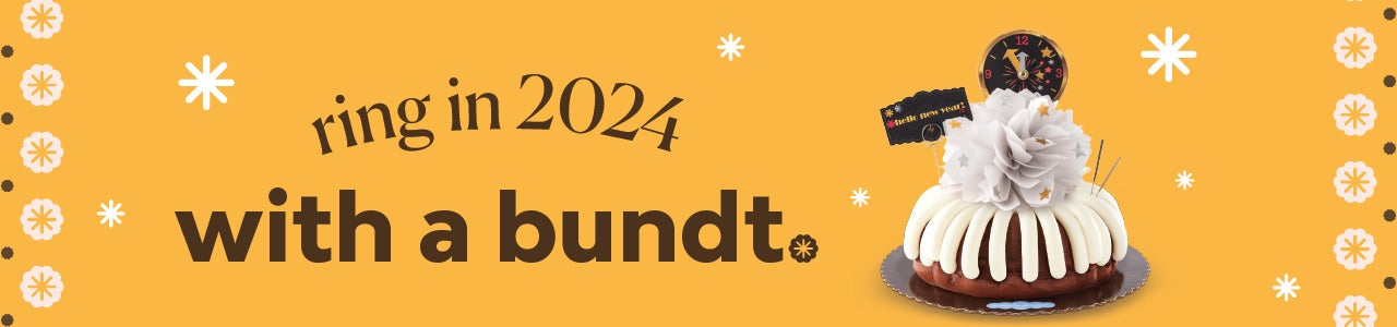 ring in 2024 with a bundt featuring Hello New Year Bundt Cake