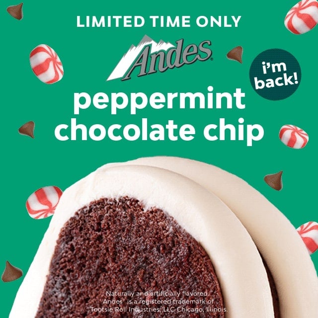 I'm Back! Andes® Peppermint Chocolate Chip - Limited time Only!