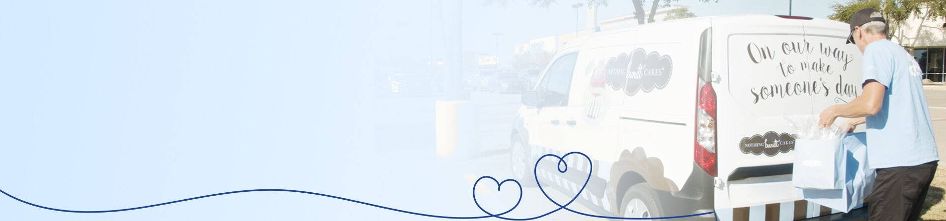 Delivery van delivering Bundt Cakes