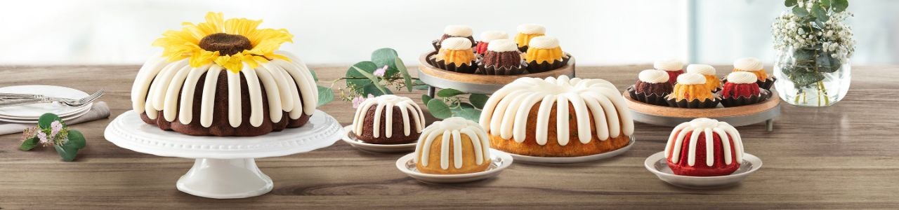 Occasions Holiday - Bundt Cake with Sunflower, Bundtinis, and Bundtlets.