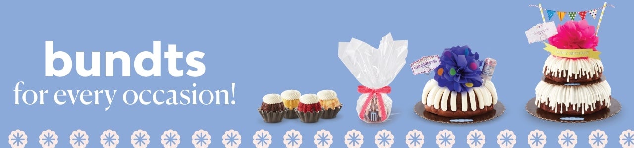 bundts for every occasion! Featuring Bundtinis, Bundtlets and Decorated Bundt Cakes.