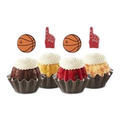 Assorted Bundtinis with Basketball Bundtini toppers